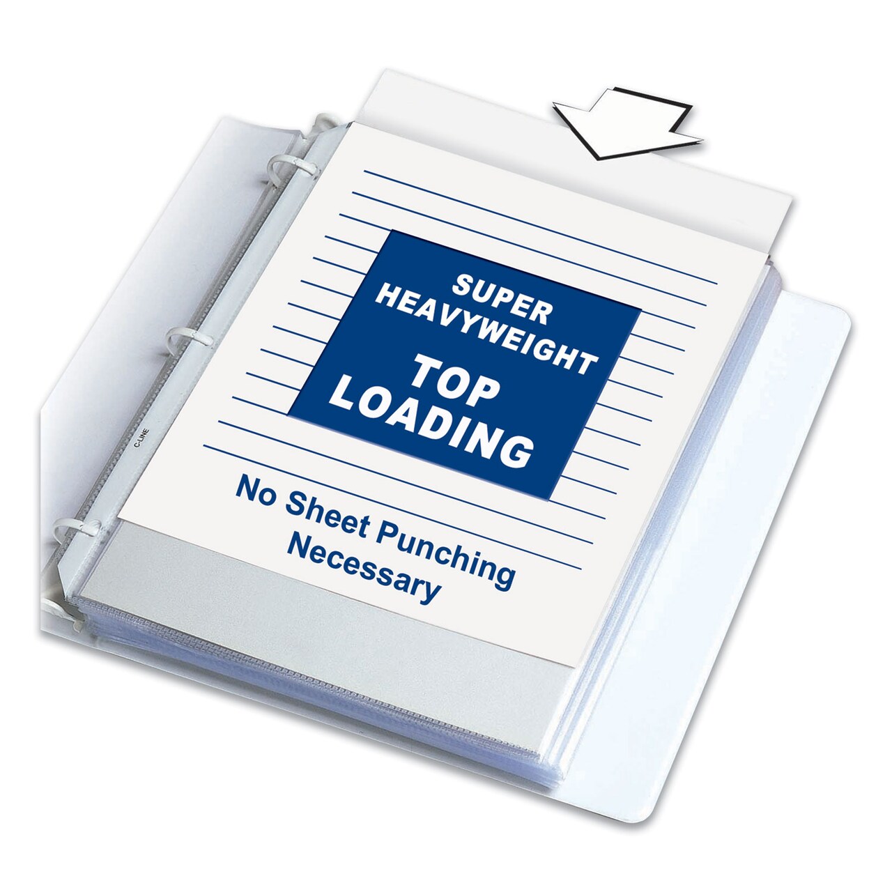 C-Line Super Heavyweight Poly Sheet Protectors Non-Glare 2 11 x 8 1/2 50/BX